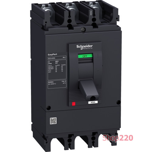 Силовой автоматический выключатель 400 А, трехфазный, 36кА, EasyPact Schneider EZC400N3400N