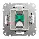 Компьютерная розетка RJ45 кат. 5е UTP, венге, Sedna Design SDD181451