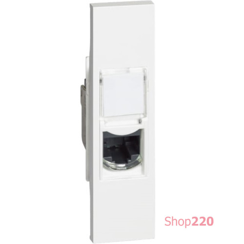 Розетка компьютерная RJ45 cat5e UTP 1 модуль, белый, Bticino Living Now