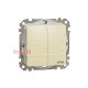 Выключатель 2-клавишный влагозащищенный IP44, береза, Sedna Design SDD280105