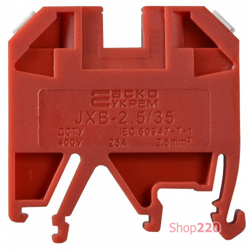 Клеммник JXB 2,5/35 красный A0130010033