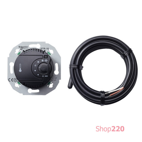 Терморегулятор для теплого пола, черный, Renova WDE011625 Schneider