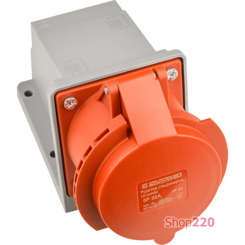 Розетка стационарная 32А, 5P, IP44, UCombi АСКО-УКРЕМ A0080010153