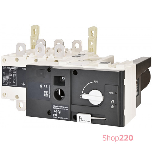 Переключатель нагрузки "1-0-2" с мотор-приводом 250А, 3P, MLBS 250 230VAC 3P CO ETI 4661870