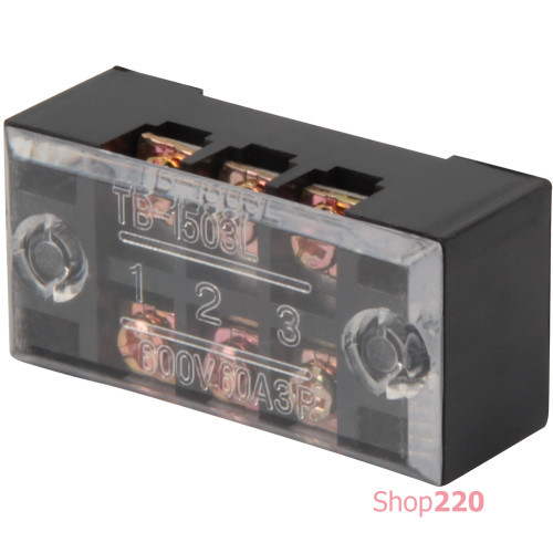 Клеммная колодка защищенная 60А, 3 полюса, e.tc.protect.60.3 Enext p056019