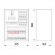 Щит для 3ф. счетчика + 36 модулей, навесной, e.mbox.stand.n.f3.36.z Enext