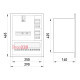 Корпус для 1ф. счетчика + 16 модулей, встраиваемый, e.mbox.stand.w.f1.16.z Enext s0100008