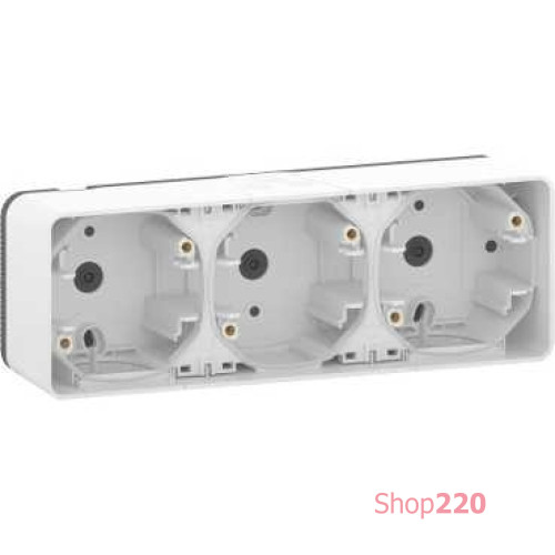 Коробка тройная для накладного монтажа IP55, белый, Mureva Styl Schneider MUR39913