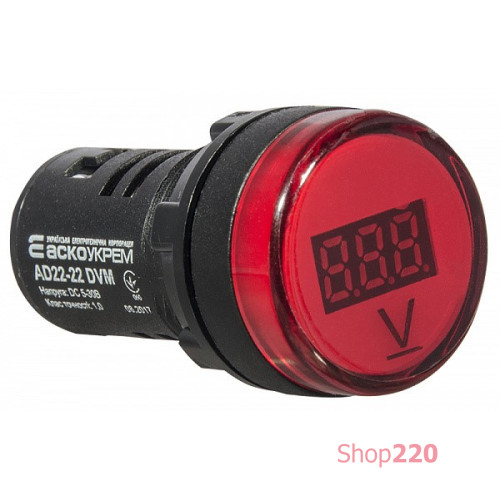 Цифровой измеритель напряжения AD22-22DVM DC 5-30В (красный) A0190010015