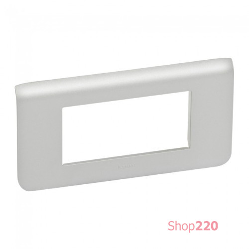 Рамка 4 модуля, алюминий, Mosaic New Legrand 079314L