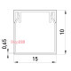 Короб пластиковый 15х10 мм, e.trunking.stand.15.10 Enext s033002