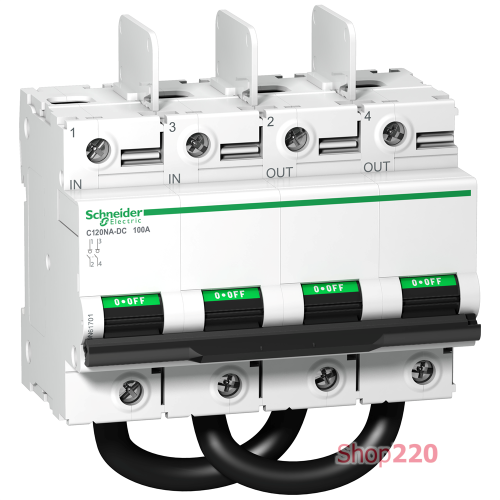 Выключатель нагрузки 100А, 1000В DC, 2 полюса, C120NA-DC Schneider Electric Schneider Electric A9N61701
