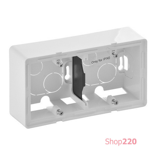 Коробка для накладного монтажа 2 поста, белый, Valena 754192 Legrand