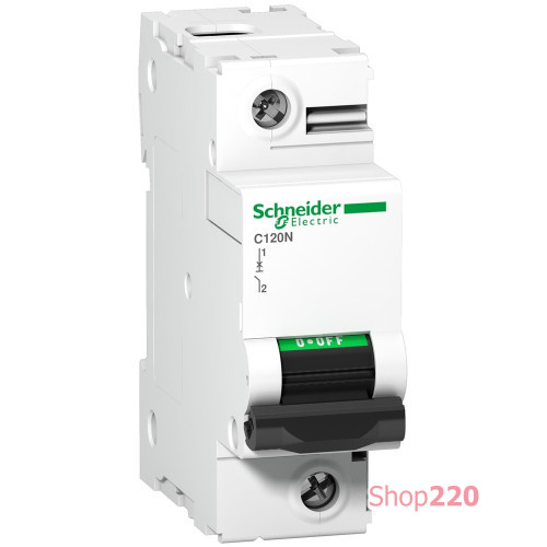 Автоматический выключатель 125А, 1 полюс, кривая C, C120N Acti9 Schneider Electric A9N18359