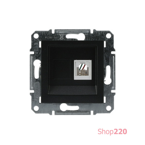 Розетка телефонная RJ-11, антрацит, EPH4100171 Asfora Schneider