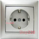 Розетка с заземлением, алюминий, Legrand 770120 Valena