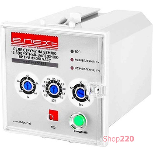Реле пробоя тока на землю с возвратно-зависимой задержкой времени, e.relay.kcr.153 Enext i0640009