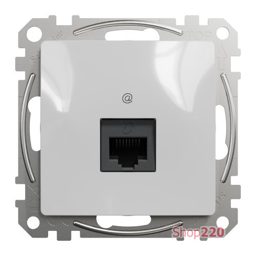 Компьютерная розетка RJ45 кат. 5е UTP, алюминий, Sedna Design SDD113451