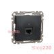 Компьютерная розетка RJ45 кат. 6 UTP, черный, Sedna Design SDD114461