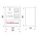 Щит для 3ф. счетчика + 24 модуля, встраиваемый, e.mbox.stand.w.f3.24.z Enext