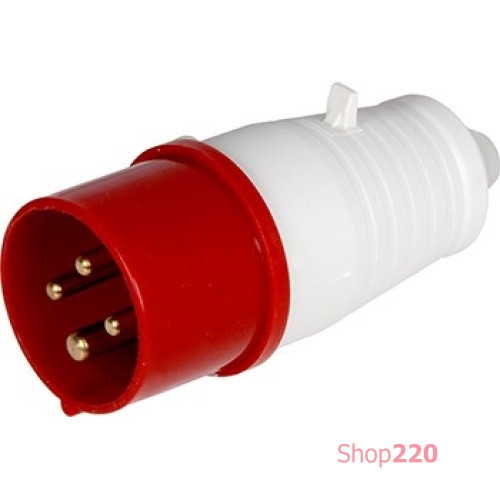 Силовая вилка 16А, 380В, 4 полюса, переносная, e.plug.pro.4.16
