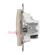 Розетка телевизионная и компьютерная TV+RJ45 кат. 6 UTP, бежевый, Sedna Design SDD112469T