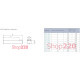 Розеточный блок на 5 (6) розеток К45, пустой, алюминий, Ofiblock COMPACT Simon KFC205/14