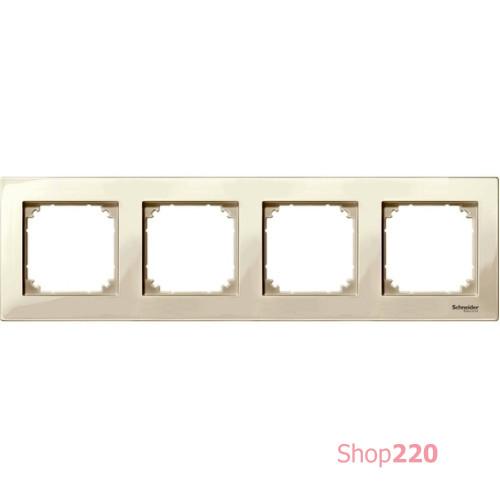 Рамка 4 поста, бежевый, Merten M-PLAN MTN515444