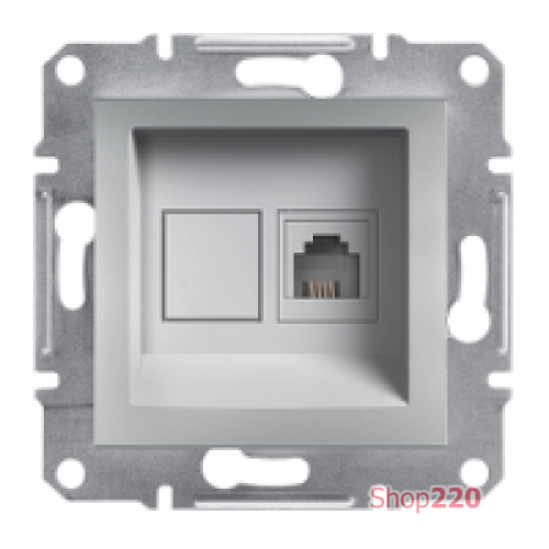 Розетка телефонная RJ-11, алюминий, EPH4100161 Asfora Schneider