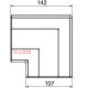 Угол плоский 90гр. для кабель-канала 100x53 мм ПВХ, Rapid 45, OBO Bettermann 6113090