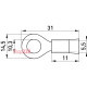 Изолированный наконечник 1.5-2.5 кв.мм, красный, 100шт, e.terminal.stand.rv2.2.10.red Enext s1036067