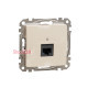 Компьютерная розетка RJ45 кат. 5е UTP, бежевый, Sedna Design SDD112451