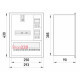 Щит для 1ф. счетчика + 16 модулей, встраиваемый, e.mbox.stand.w.f1.16.z.e Enext s0100070