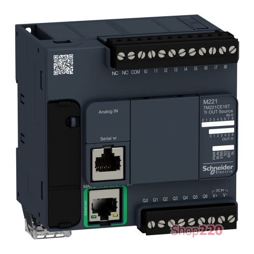 ПЛК M221 16 входов/выходов транз., 1 RS485, 1 Ethernet TM221CE16T