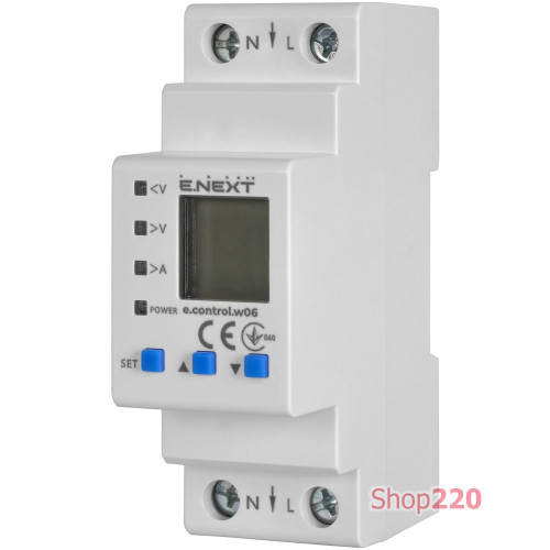 Счетчик на дин-рейку однофазный 63А электронный, e.control.w06 Enext i0310033