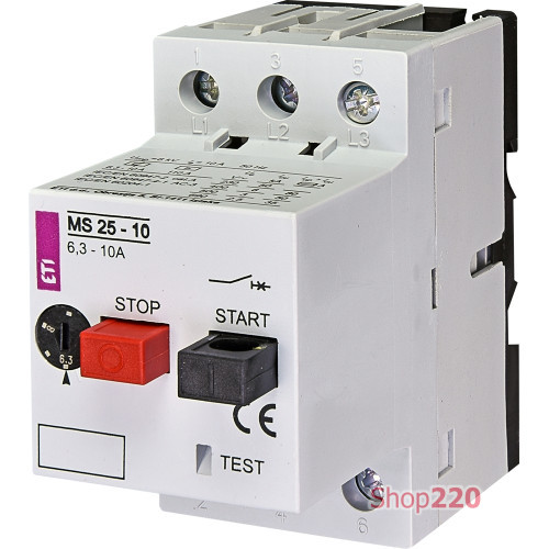 Автомат защиты двигателя 10А, MS25-10 ETI 4600100