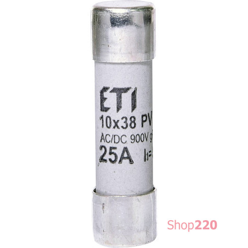 Сверхбыстрый предохранитель CH 10x38 gR 25A 900V (50kA AC) для защиты полупроводников ETI 2625035