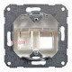 Корпус для двух разъемов RJ-12/RJ-45 Keystone, белый, Polo Fiorena 22029902