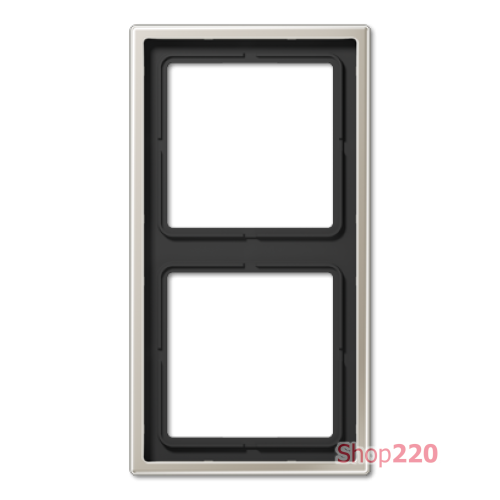 Рамка 2 поста, нержавеющая сталь, Jung LS990 (металл) ES2982