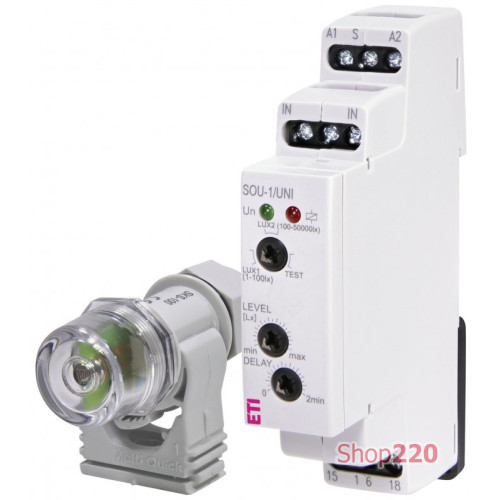Сумеречное реле SOU-1 UNI 12-240 AC/DC (1x16A_AC1) ETI 2470018
