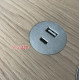 Розетка USB тип А+С в мебель, нержавеющая сталь, Versapick ASA ASA-060.29Z.00033