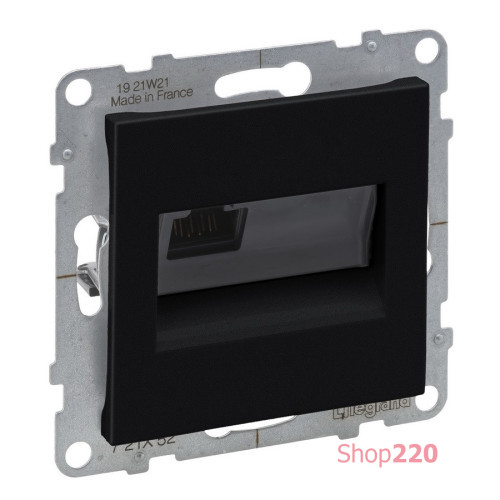 Розетка информационная RJ45 cat. 6 UTP, черный, Suno Legrand 721452