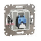 Компьютерная розетка RJ45 кат. 6 UTP, черный, Sedna Design SDD114461