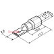 Коннекторы с изоляцией 1,25-110 2,8x0,5/0,8 (100 шт.), "папа" МDD A0060020012
