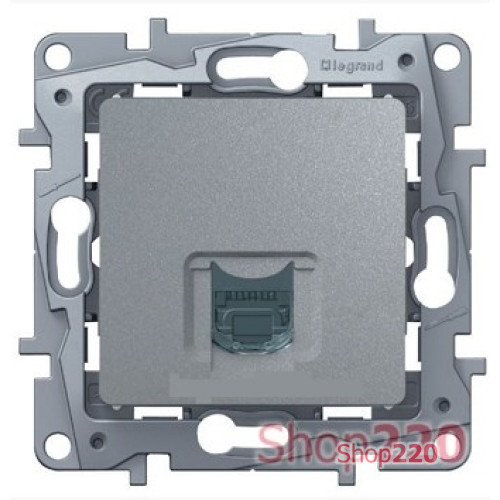 Компьютерная розетка RJ45, алюминий, 672441 Legrand Etika
