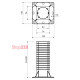 Подрозетник для термоизолированных фасадов; ПП; 120х120х200мм KEZ_KB