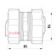 Соединитель для металлорукава 63мм(2.1/2"), e.met.connect.stand.sldx.63 Enext s044010