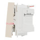 Кнопка, бежевый, 2 модуля, Unica New Schneider NU320644