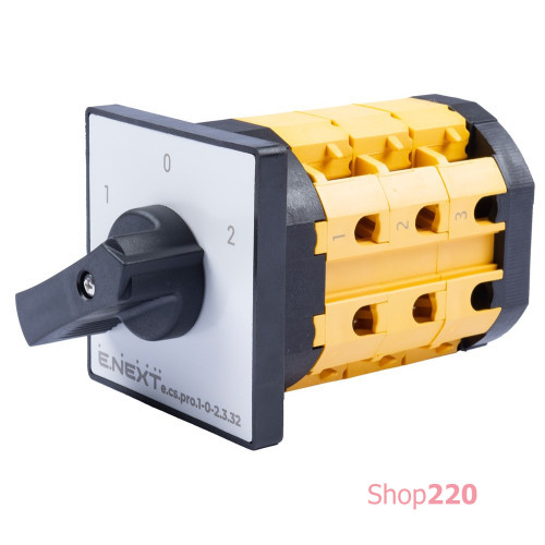 Пакетный переключатель 1-0-2, 32А, 3 полюса, e.cs.pro.1-0-2.3.32 ENEXT p093033
