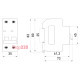 Автоматический выключатель 16А, 2-полюсный, хар-ка С, e.mcb.stand.45.2.C16 s002017 E.NEXT
